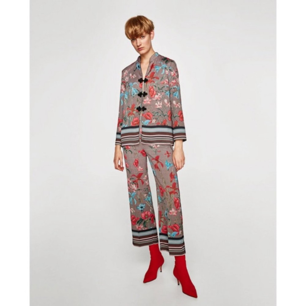 Zara floral print jacket - Picture 3 of 7